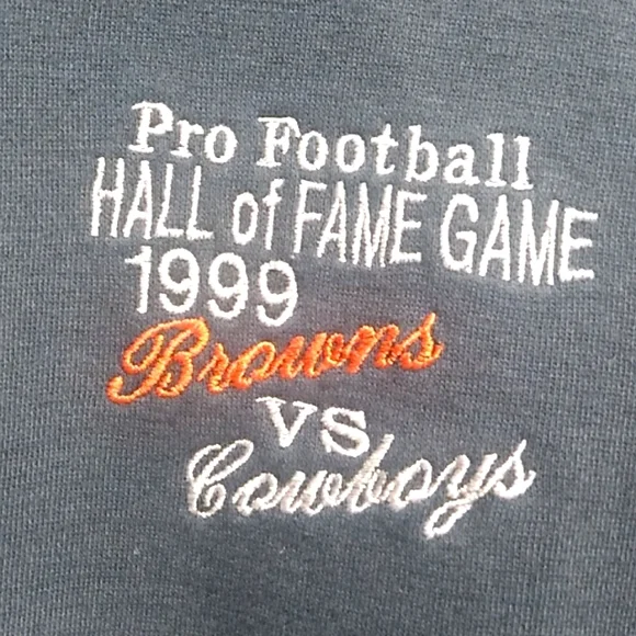 SALE! RARE! Browns VS Cowboys 1999 Pro Football Hall Of Fame Sweater (BX42) - Picture 2 of 10